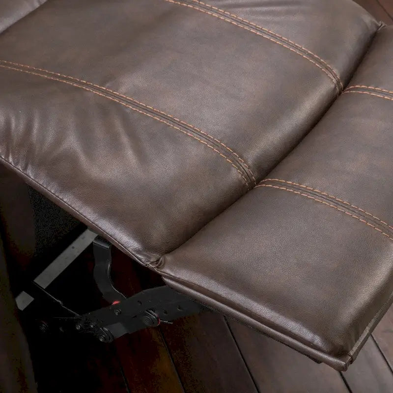 Bonded Leather Glider Recliner