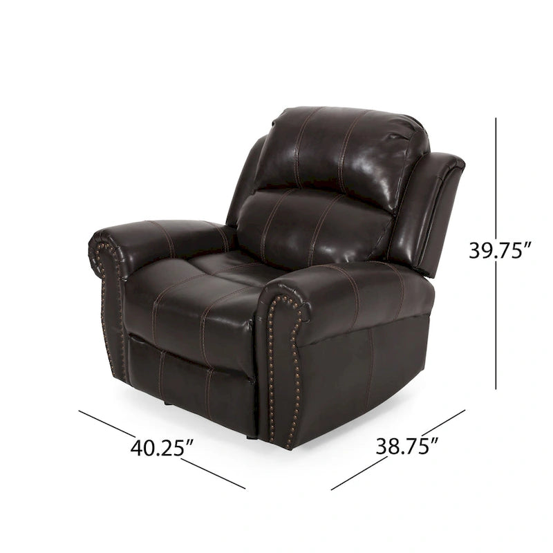 Bonded Leather Glider Recliner