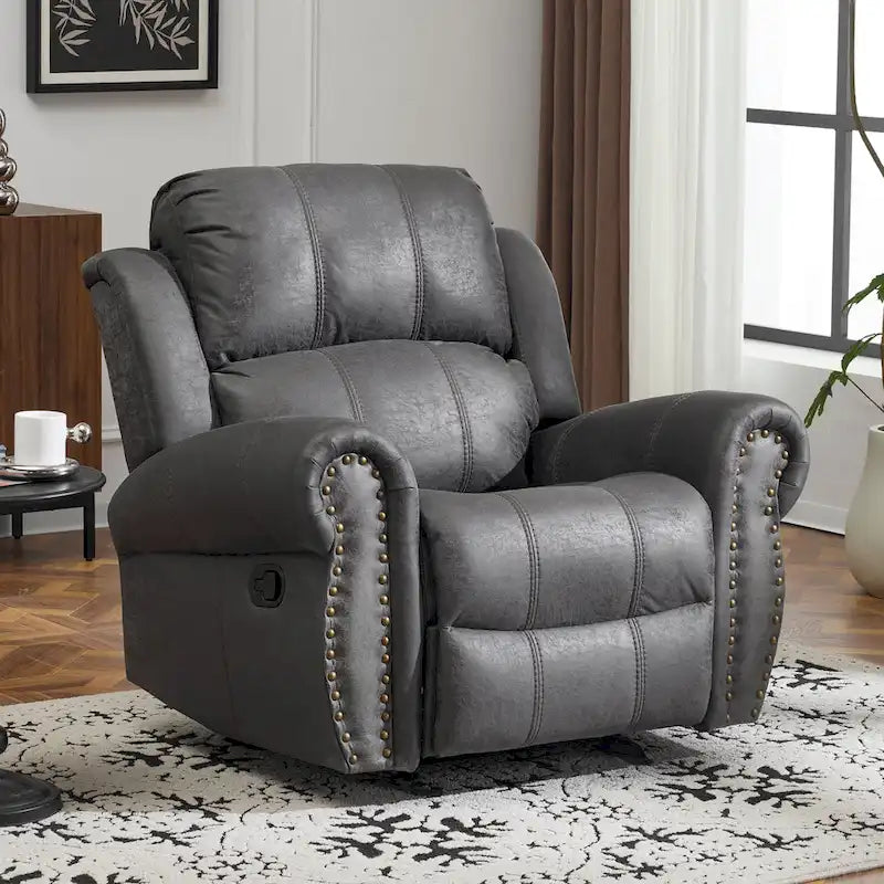 Bonded Leather Glider Recliner