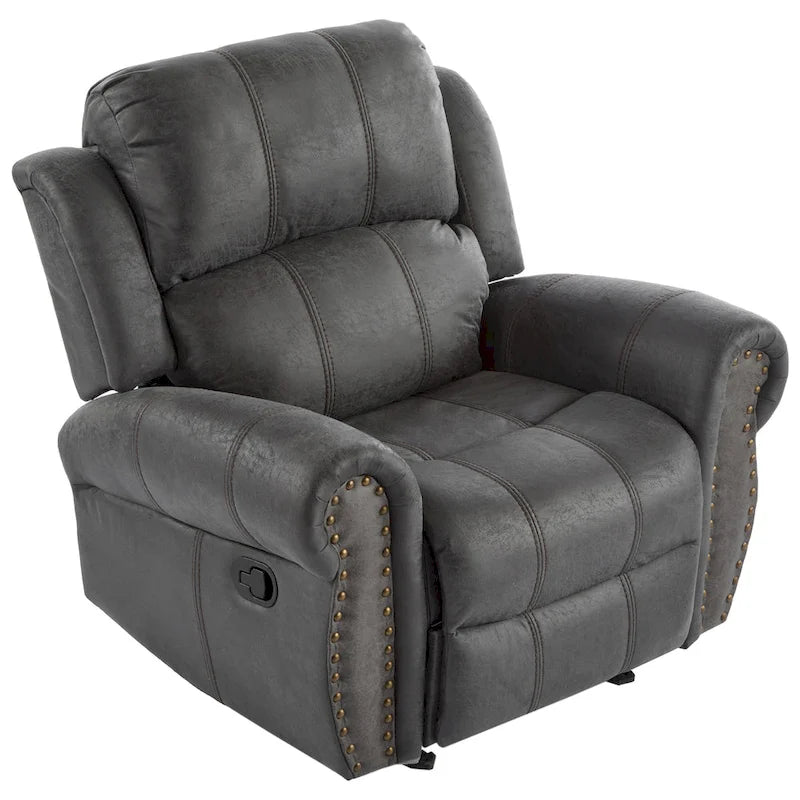 Bonded Leather Glider Recliner