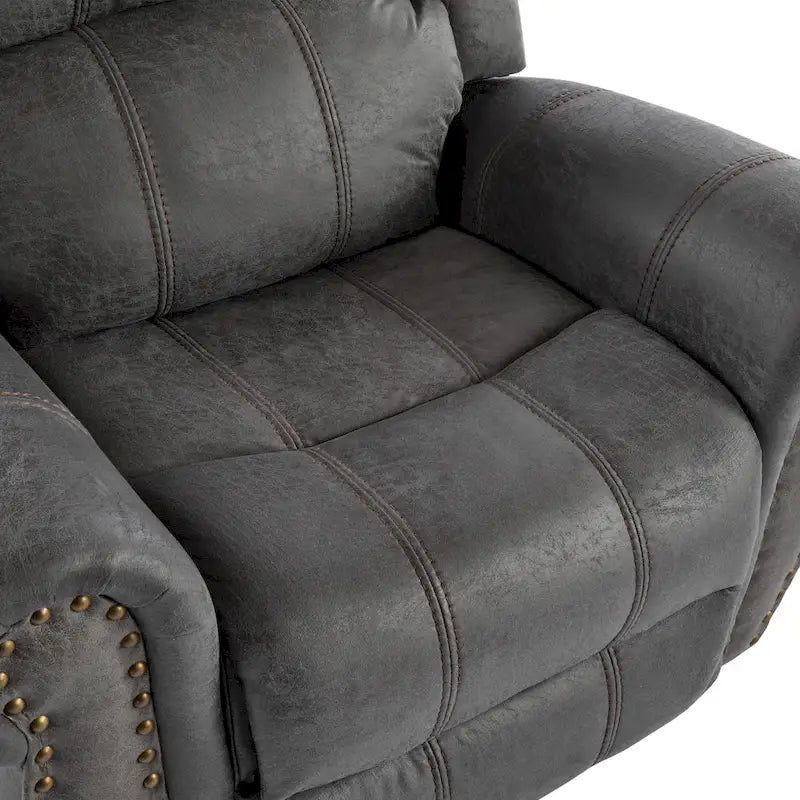 Bonded Leather Glider Recliner