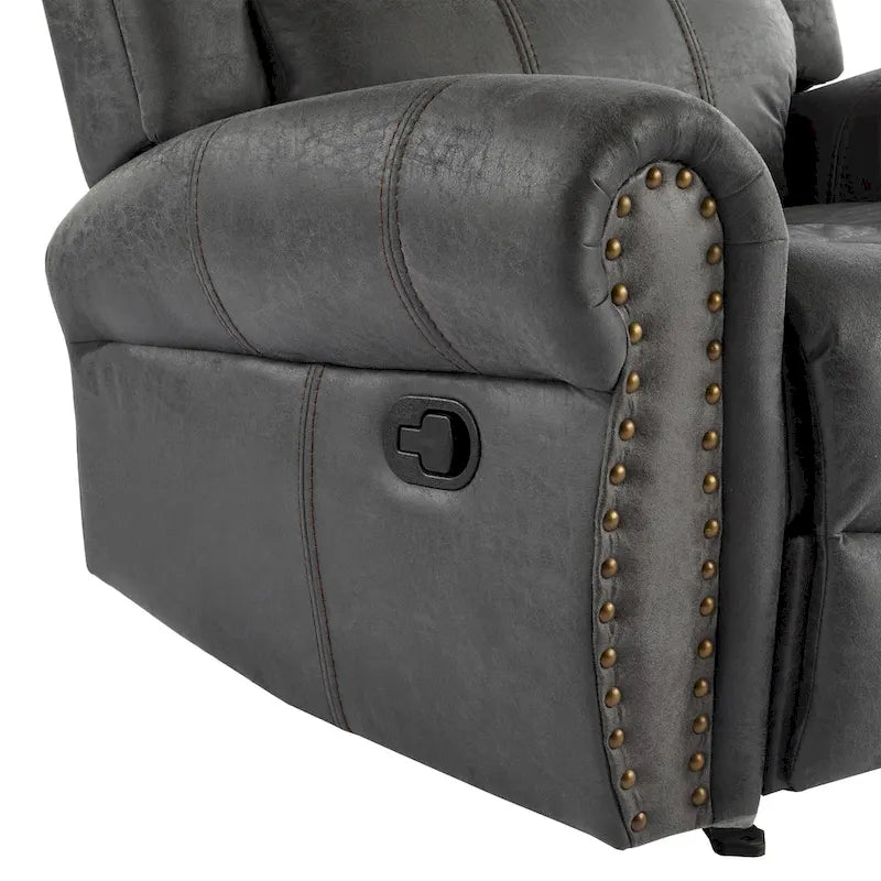 Bonded Leather Glider Recliner