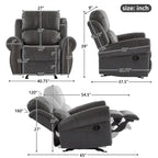 Bonded Leather Glider Recliner