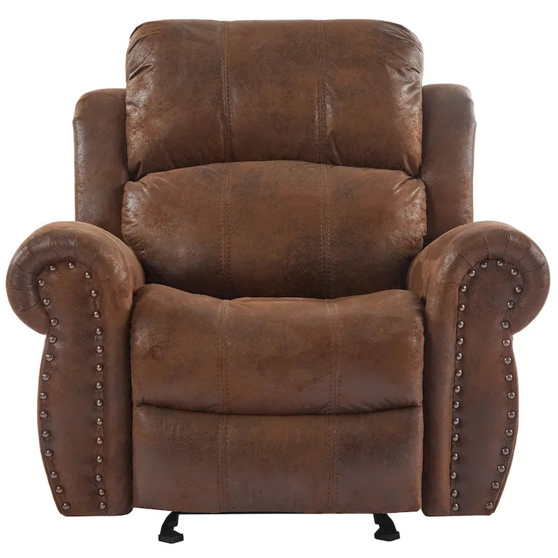 Bonded Leather Glider Recliner