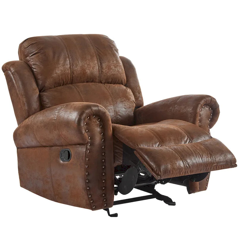 Bonded Leather Glider Recliner