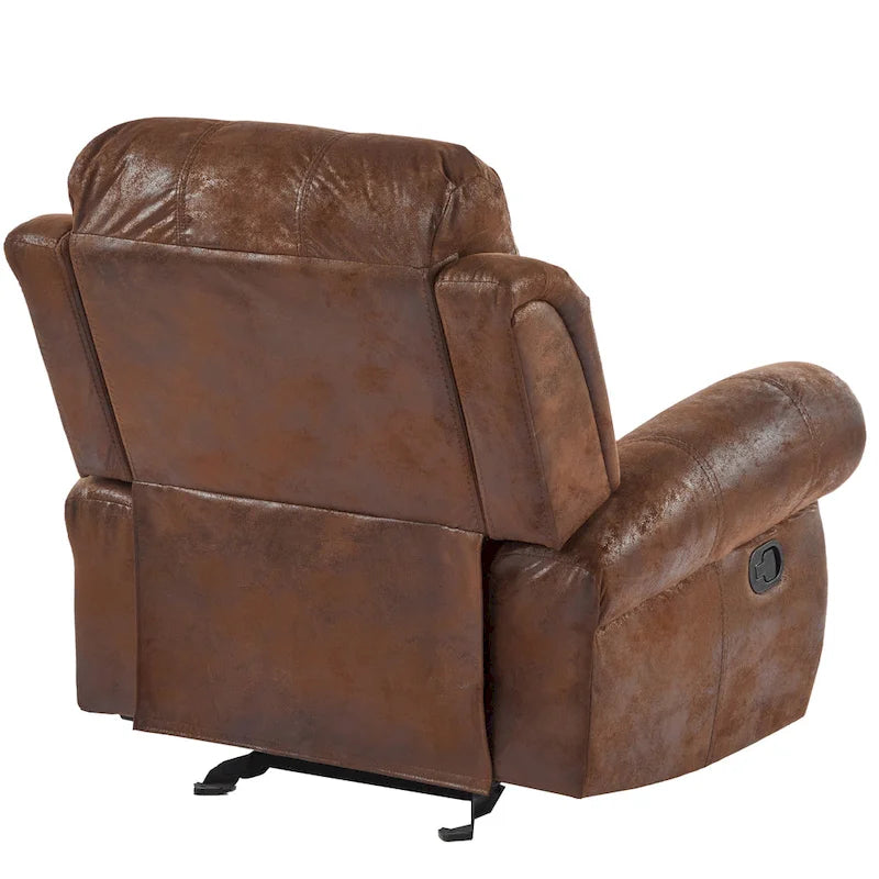 Bonded Leather Glider Recliner