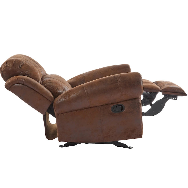 Bonded Leather Glider Recliner