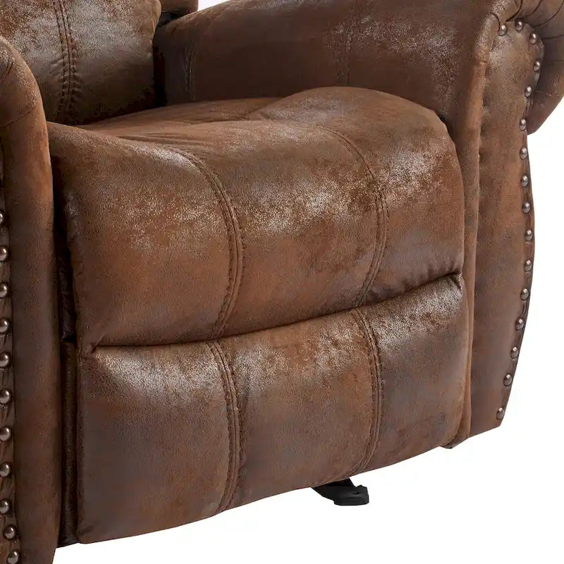 Bonded Leather Glider Recliner