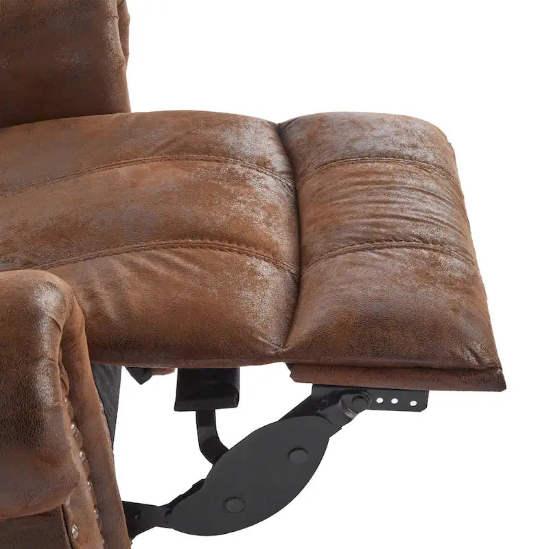 Bonded Leather Glider Recliner