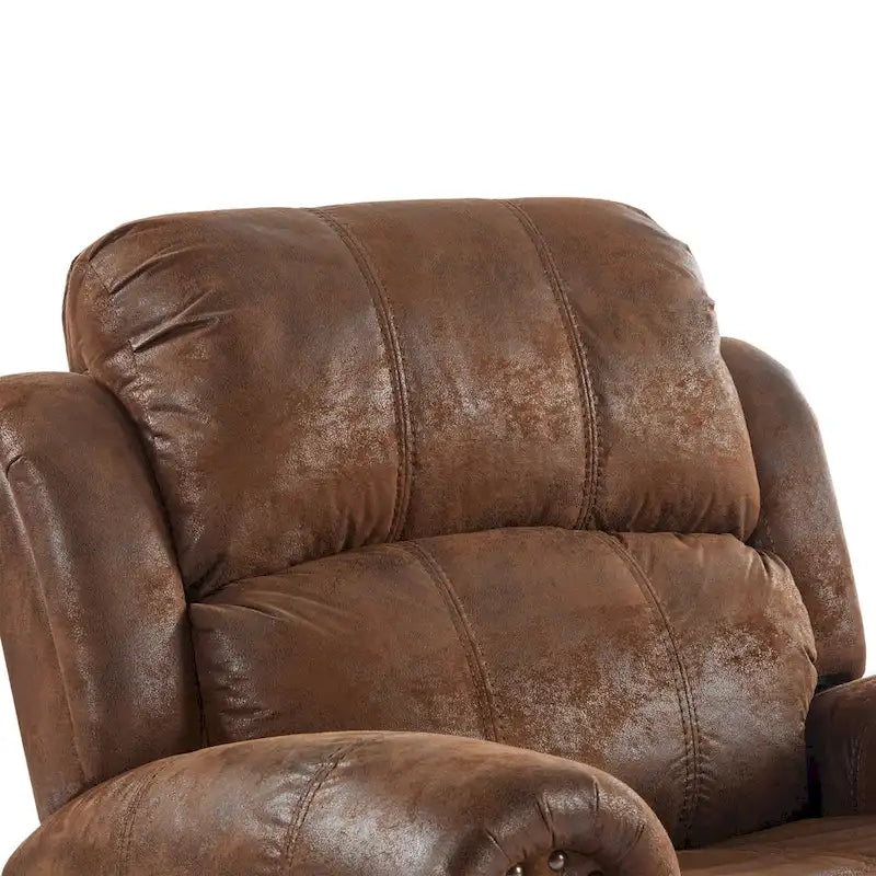 Bonded Leather Glider Recliner