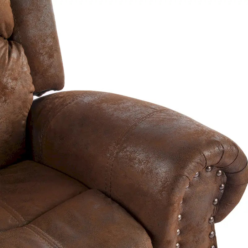 Bonded Leather Glider Recliner