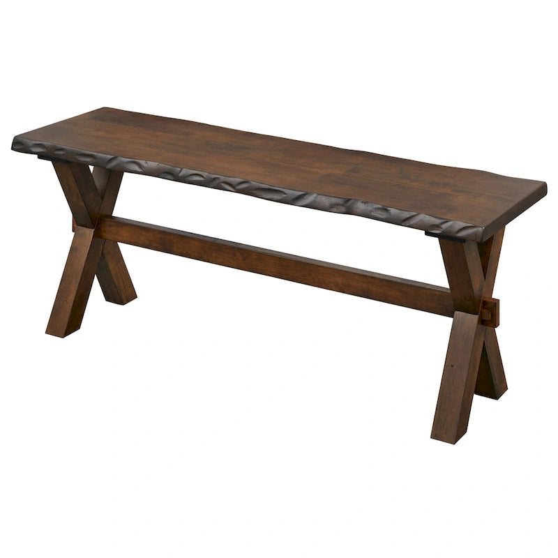 Live Edge Solid Wood Bench
