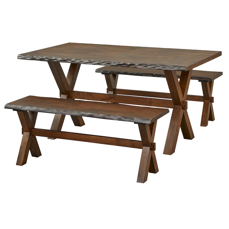 Live Edge Solid Wood Bench