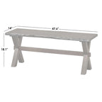 Panca in legno massello con bordo naturale