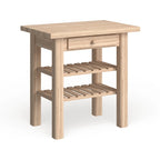 Unfinished Solid Parawood Kitchen Island