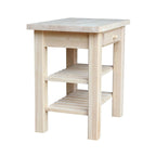 Unfinished Solid Parawood Kitchen Island