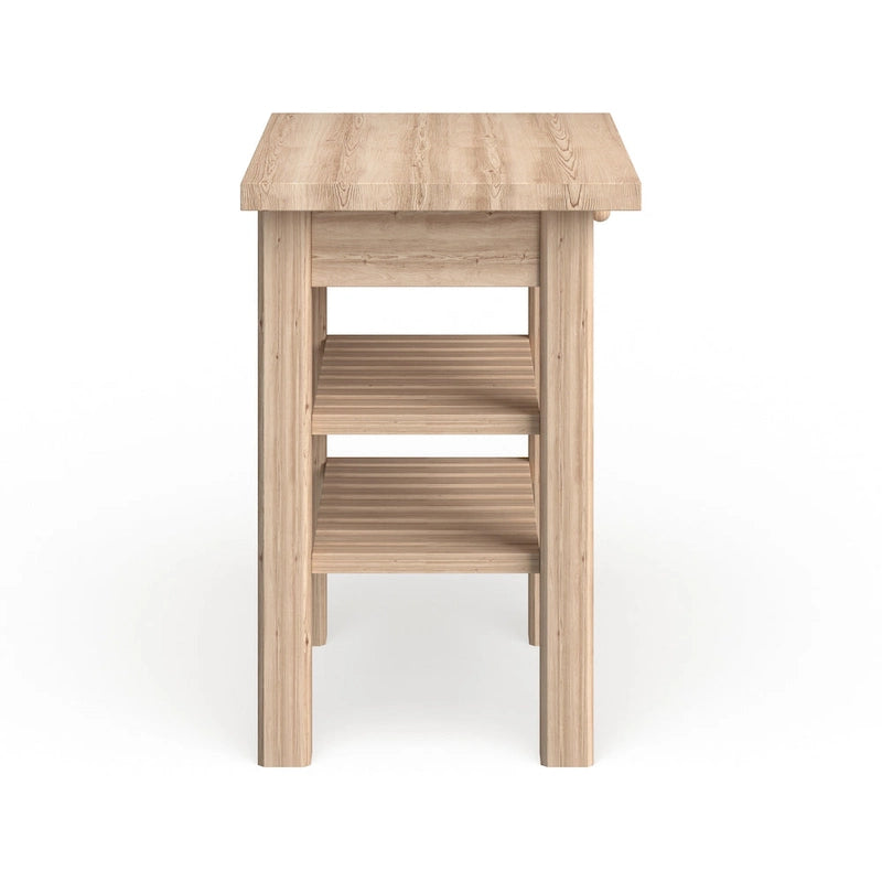 Unfinished Solid Parawood Kitchen Island