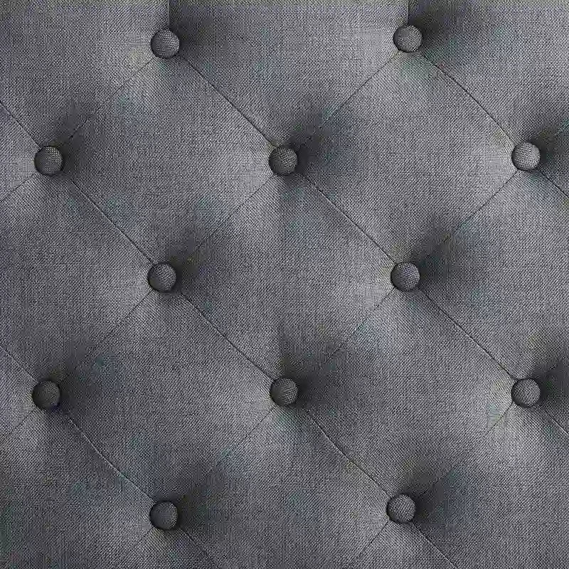Charcoal Square Tufted Ottoman