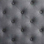 Charcoal Square Tufted Ottoman