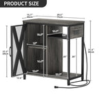 Aquarium Stand with Power Outlets and 7 Color RGB Light,Fish Tank Stand with Storage Cabinet