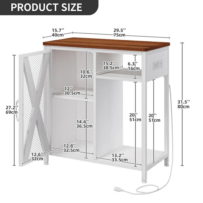 Aquarium Stand with Power Outlets and 7 Color RGB Light,Fish Tank Stand with Storage Cabinet