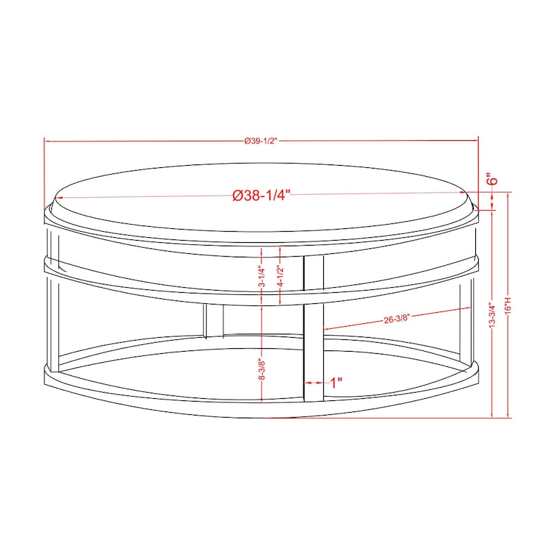 Contemporary Round Fabric Ottoman
