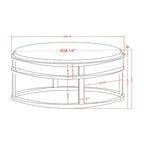 Contemporary Round Fabric Ottoman