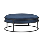 Contemporary Round Fabric Ottoman