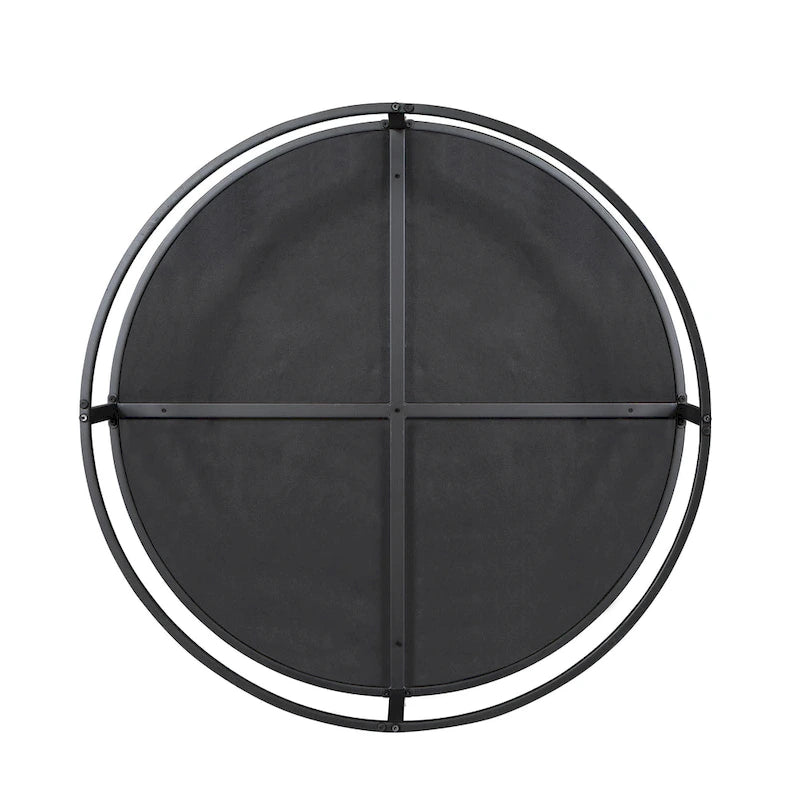 Contemporary Round Fabric Ottoman