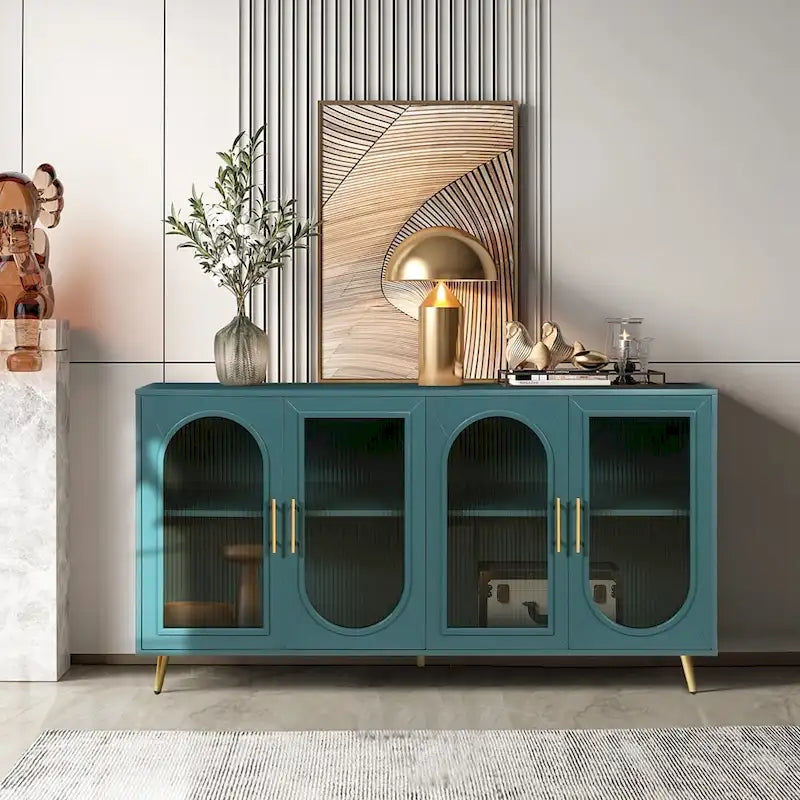 Wood Buffets Storage Cabinet with Adjustable Shelves