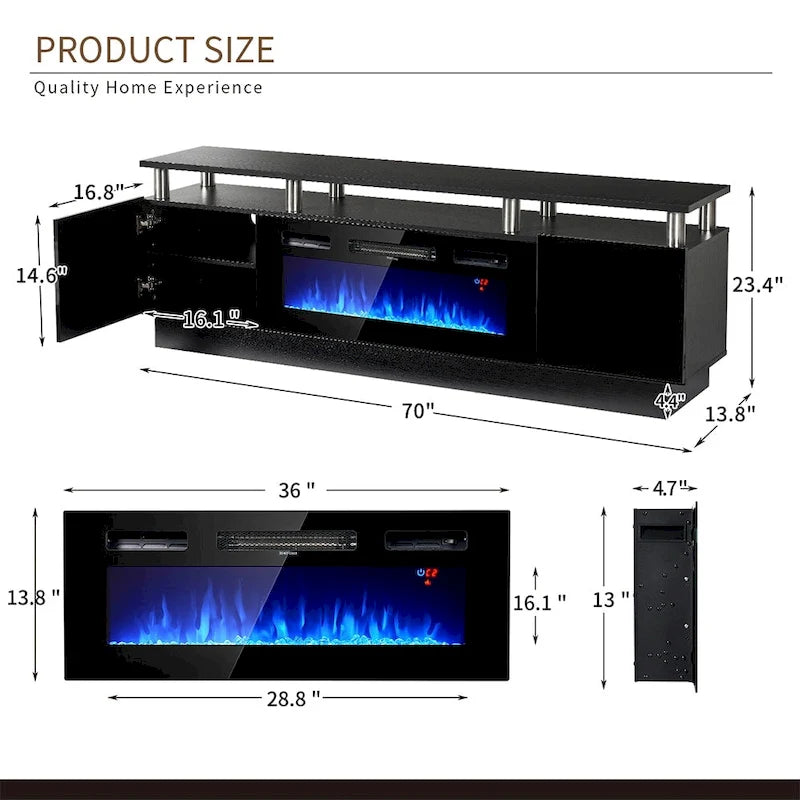 Fireplace TV Stand with 36 Electric Fireplace