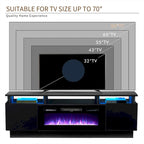TV-meubel met open haard en elektrische haard van 36 inch