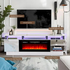 TV-meubel met open haard en elektrische haard van 36 inch