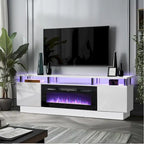 TV-meubel met open haard en elektrische haard van 36 inch