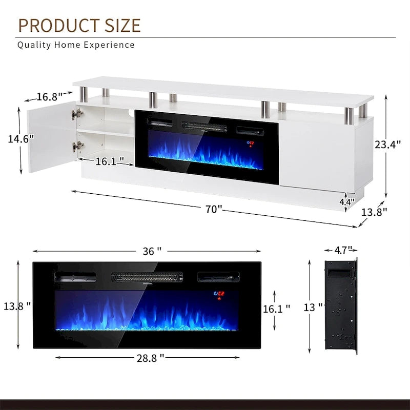 Fireplace TV Stand with 36 Electric Fireplace