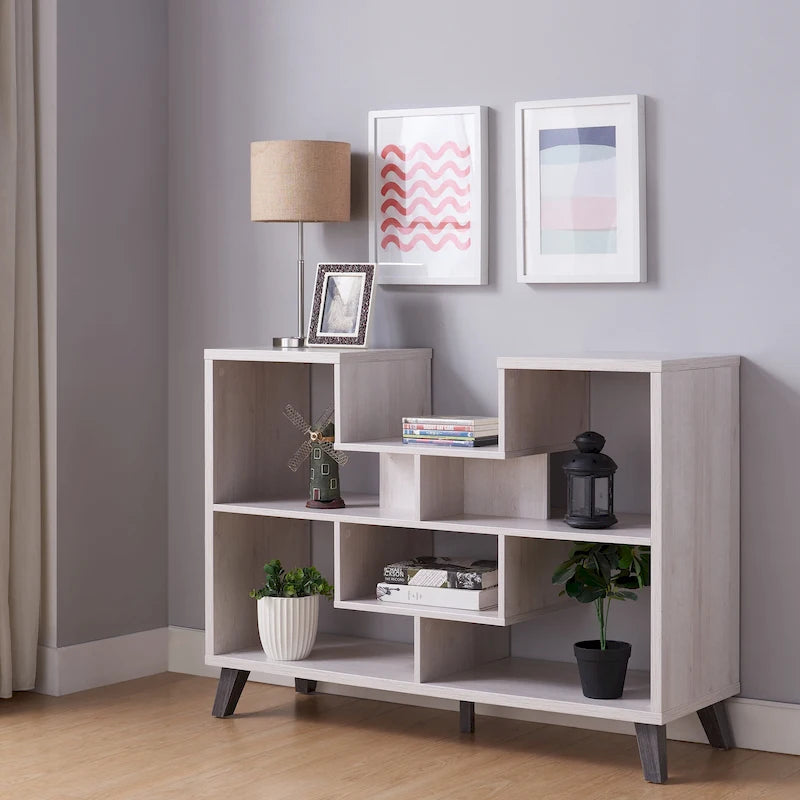 Modern 47-inch 6-Shelf Console Table