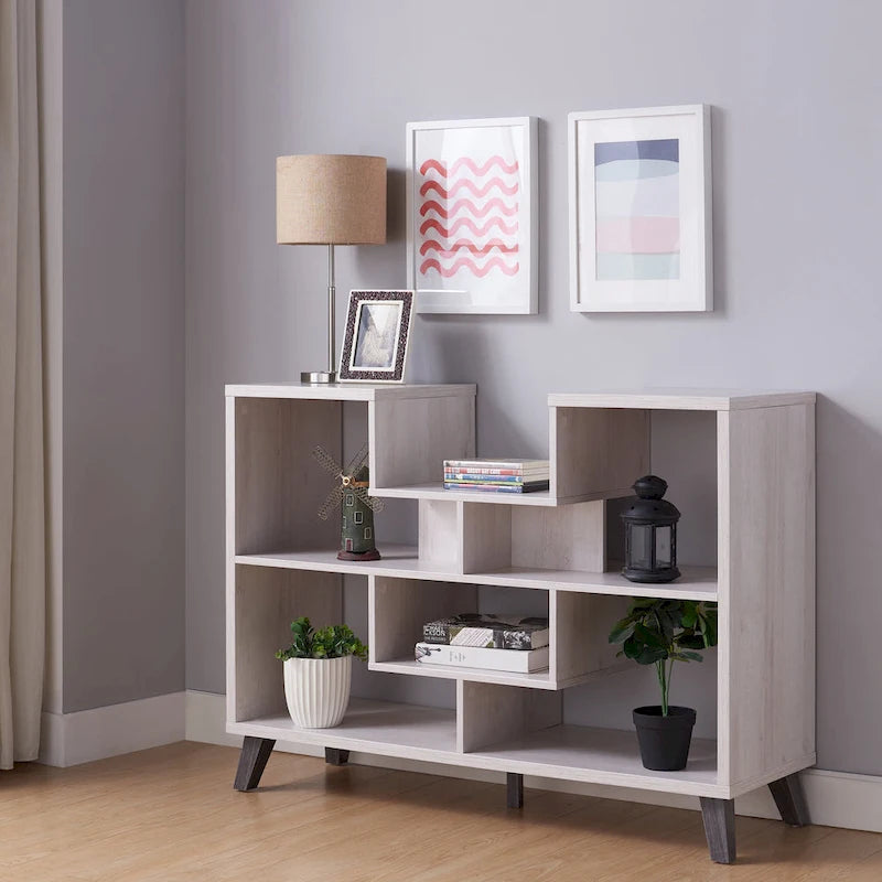 Modern 47-inch 6-Shelf Console Table