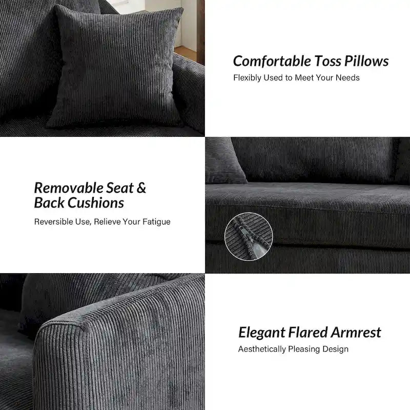 Modern Slipcovered Sofa With Removable Back Cushion