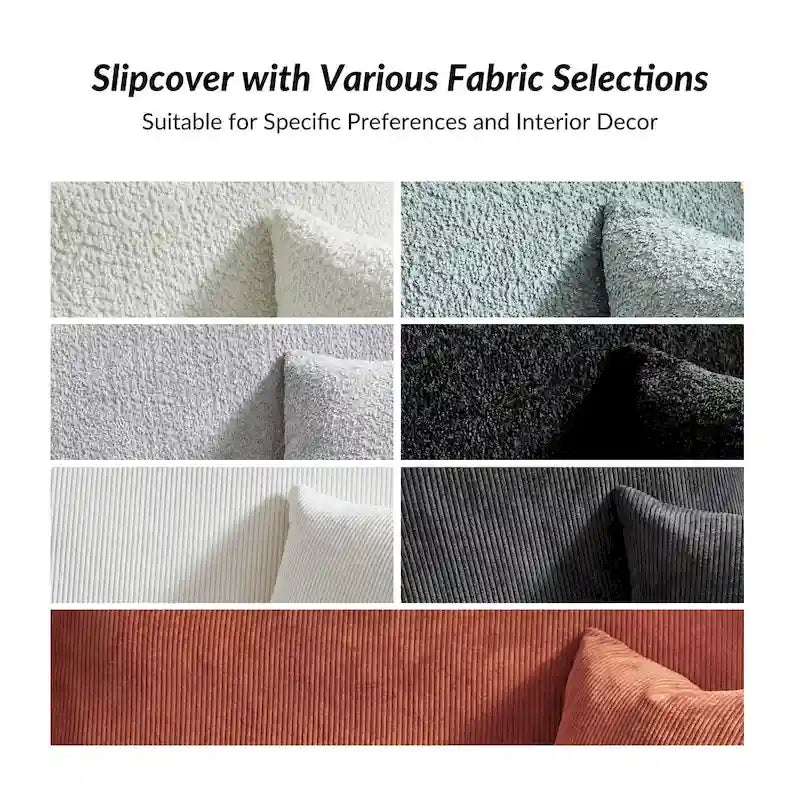 Modern Slipcovered Sofa With Removable Back Cushion