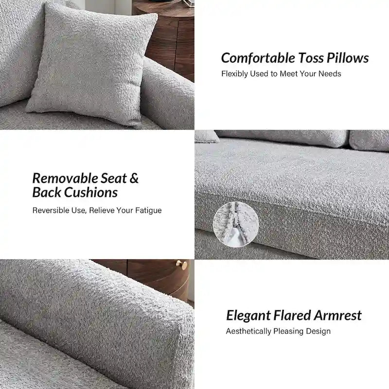 Modern Slipcovered Sofa With Removable Back Cushion