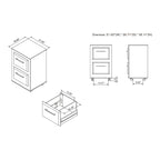 Urban Two-Drawer Mobile File Cabinet with Iron Bar Pulls