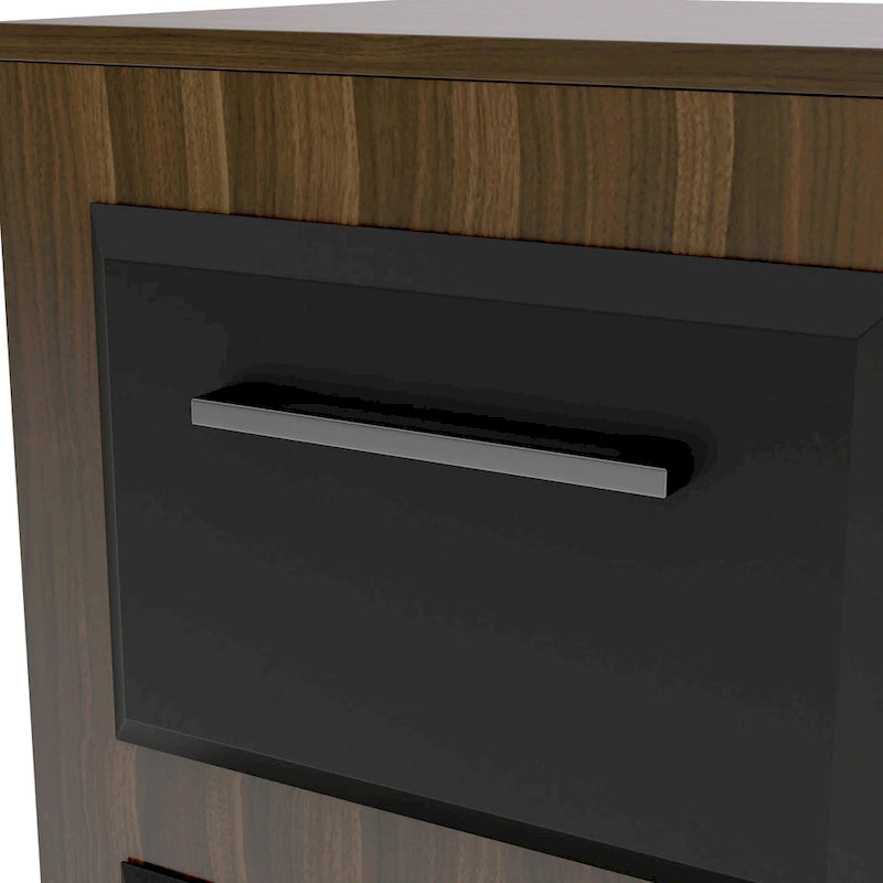 Urban Two-Drawer Mobile File Cabinet with Iron Bar Pulls