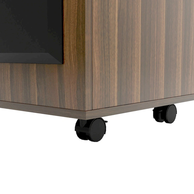 Urban Two-Drawer Mobile File Cabinet with Iron Bar Pulls