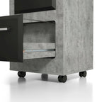 Urban Two-Drawer Mobile File Cabinet with Iron Bar Pulls