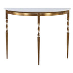 Uttermost Imelda 40 Long Marble Top Iron Console Table