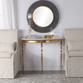 Long Marble Top Iron Console Table