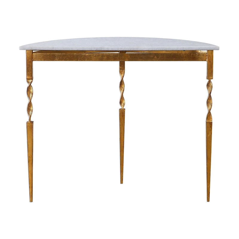 Long Marble Top Iron Console Table