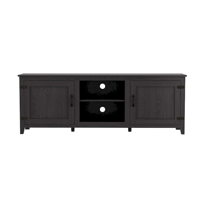 TV Stand for 75 Inch TV, Entertainment Center with Two Doors and 4 Open Storage Compartments TV Console Media Cabinet