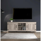 TV Stand for 75 Inch TV, Entertainment Center with Two Doors and 4 Open Storage Compartments TV Console Media Cabinet