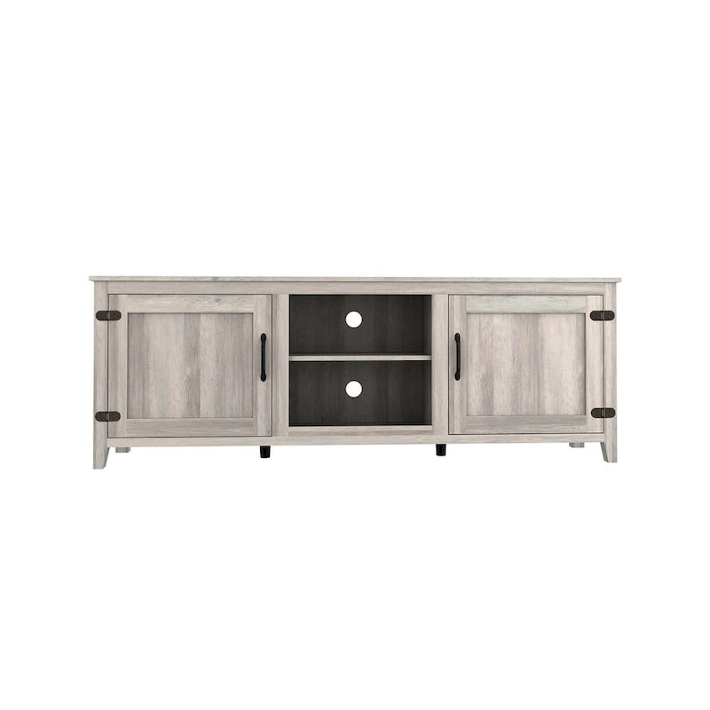 TV Stand for 75 Inch TV, Entertainment Center with Two Doors and 4 Open Storage Compartments TV Console Media Cabinet